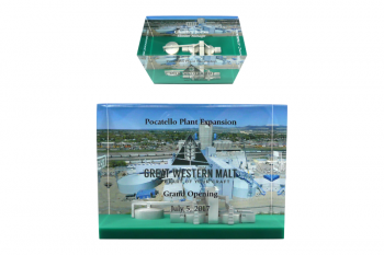 Custom industrial plant pewter embedment